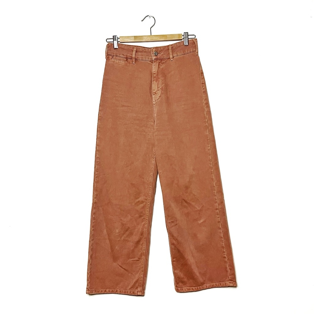 Zara | Salmon Pink Wide Leg Jeans
